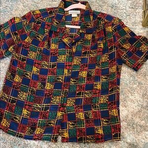 Impressions Multicolor Plaid Men's Shirt